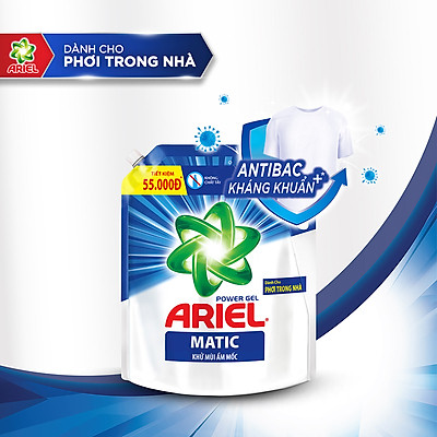 Combo 2 Nước Giặt Ariel Matic Đậm Đặc/ Hương Downy/ Khử Mùi Ẩm Mốc