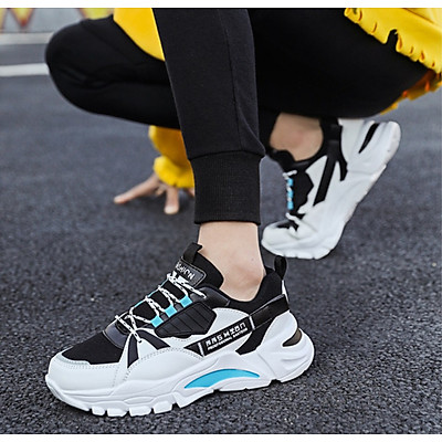 Giày thể thao sneaker nam cổ thấp, giày đế tăng chiều cao mẫu mới XSP344