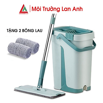 Bộ Lau Nhà Kitimop-S1 Thông Minh 2 Ngăn Tự Vắt, Hàng Chính Hãng Cao Cấp - Tặng Kèm 2 Bông Lau