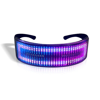 LED Party Glasses BT APP Control LED Light Up Glasses Flashing Glowing Luminous Glasses USB Rechargeable DIY Animation