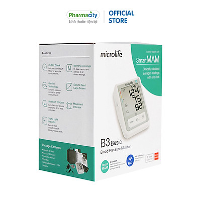 Máy đo huyết áp bắp tay Microlife B3 Basic - Hàng chính hãng