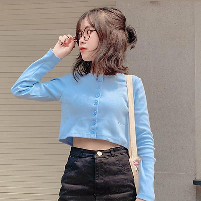 Áo Croptop YAN Tay Dài Nữ Ulzzang