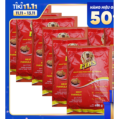 Combo 5 gói Thức ăn cho chó trưởng thành Fib's 400g 