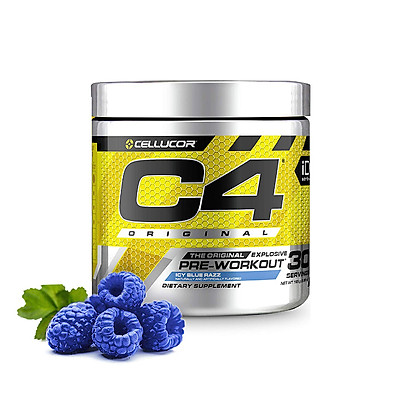  Pre-Workout siêu mạnh C4 Original của Cellucor hương Icy Blue Razz hỗ trợ Tăng Sức Bền, Sức Mạnh đốt mỡ giảm cân 30 lần dùng