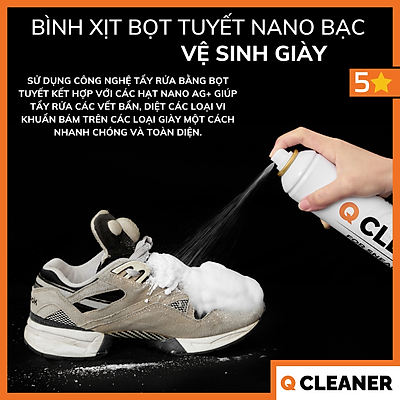 Bình xịt bọt tuyết vệ sinh giày 400ML Q Cleaner