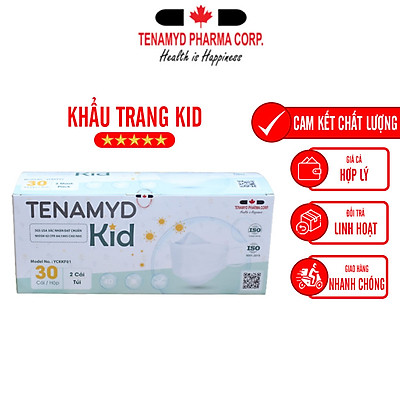 Khẩu Trang Y Tế TENAMYD KID Ngăn Ngừa Khói Bụi Chống Ô Nhiễm (30 cái)