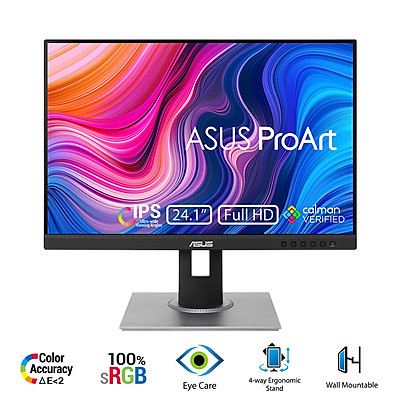 Màn Hình Chuyên Đồ Họa Asus ProArt PA248QV 24.1'' Tỉ lệ 16:10 WUXGA (1920 x 1200) 5ms/ 75Hz/ IPS/ 100% sRGB/ 100% Rec.709/ Color Accuracy ΔE < 2/ Stereo Speaker (2Wx2) - Hàng Chính Hãng