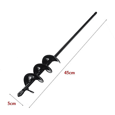 18" Earth Auger Yard Garden Planting Planter Auger Hole Digger Spiral Drill Bit 18" Earth Auger Yard Garden Planting Planter Auger Hole Digger Spiral Drill Bit