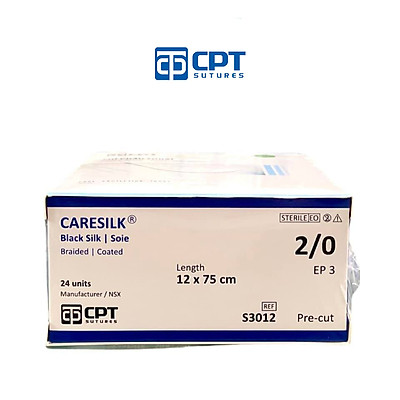 Chỉ phẫu thuật không tiêu CPT Caresilk Silk số 2/0 - S3012