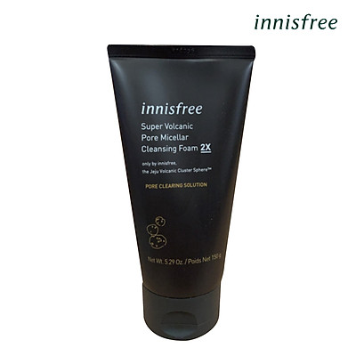 Sữa rửa mặt se khít lỗ chân lông innisfree Super Volcanic Pore Micellar Cleansing Foam 2X 150gr