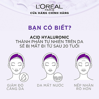 Tinh chất Serum siêu dưỡng ẩm trắng da L'Oreal Paris Hyaluronic Acid 1.5% 30ml