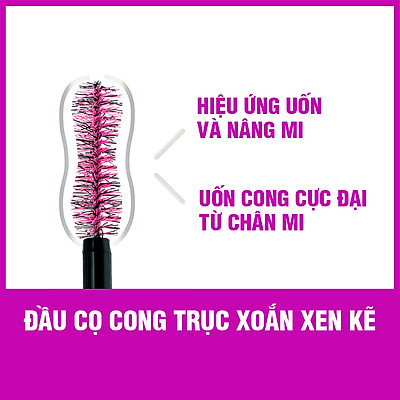 Mascara Uốn, Làm Dày và Dài Mi Tức Thì Maybelline Falsies Lash Lift không lem không trôi Waterproof 8.6ml