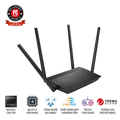 Router Wifi Asus RT-AC1500UHP Băng Tần Kép MU-MIMO - Hàng Chính Hãng