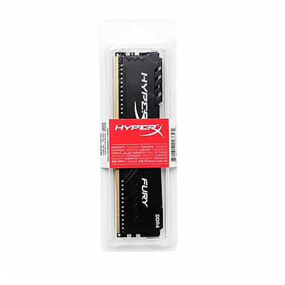 Ram PC Kingston HyperX Fury Black 8GB (1x8GB) Bus 2666 DDR4 CL16 DIMM XMP Non-ECC HX426C16FB3/8 - Hàng Chính Hãng