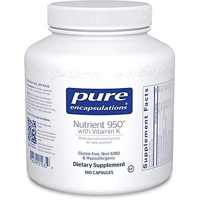 Pure Encapsulations - Nutrient 950 with Vitamin K - Vitamin Mineral Formula for Optimal Health* - 180 Capsules