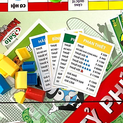 Cờ Tỉ Phú MoNoPoLy Vui Nhộn cho bé - Hàng Việt Nam SATO có hướng dẫn tiếng việt Bibebo