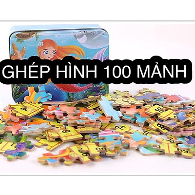 GHÉP HÌNH 100 MẢNH NHIỀU MẪU