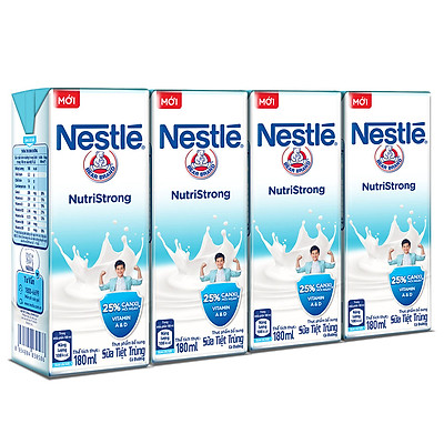 Lốc 4 Hộp Sữa Nước Nestlé Uống Liền (180ml x 4)