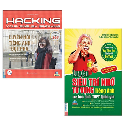 Cpmbo 2 Cuốn Sách Công Phá Tiếng Anh Dễ Dàng: Hacking Your English Speaking - Luyện Nói Tiếng Anh Đột Phá (Dùng Kèm App) + Luyện Siêu Trí Nhớ Từ Vựng Tiếng Anh Dành Cho Học Sinh THPT Quốc Gia (Top Sách Học Ngoại Ngữ Bán Chạy / Tặng Kèm Poscard Green Life)