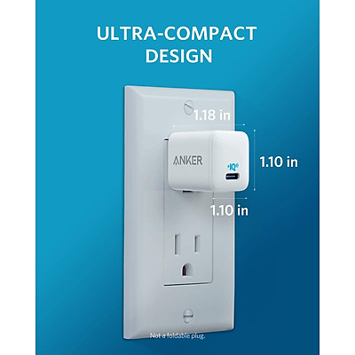 Adapter Sạc 1 Cổng Anker 18W / 20W PowerPort III Nano Tích Hợp PowerIQ 3.0 - Hàng Chính Hãng