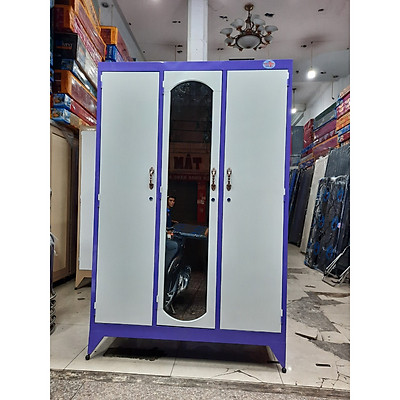 Tủ sắt quần áo sơn tĩnh điện 3 cửa kích thước 1m2 x1m8 - TSDT09