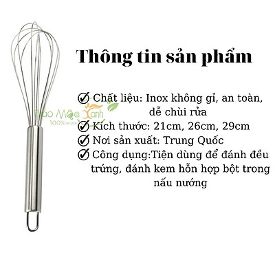 Cây đánh trứng cầm tay inox mã 01