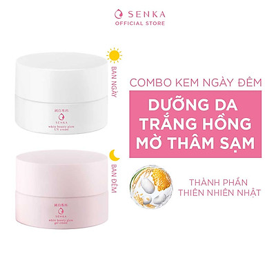 Bộ đôi kem dưỡng trắng da Senka ngày và đêm