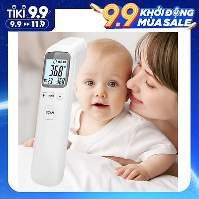 Nhiệt kế điện tử đo thân nhiệt, cảnh báo sốt, chính xác, sử dụng pin, nhãn hiệu NiNDA