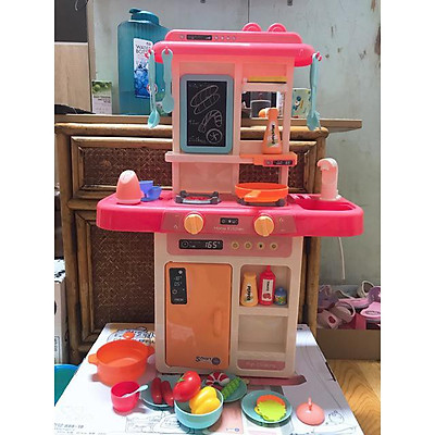 Bộ đồ chơi nấu ăn nhà bếp KAVY với 36 chi tiết cao 63 cm có nhạc và đèn, nhựa nguyên sinh an toàn