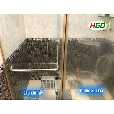 Siêu tẩy cặn canxi nhà tắm HGO Plus tẩy sạch vòi inox, vách kính, bồn cầu, lavabo. Chai 500ml