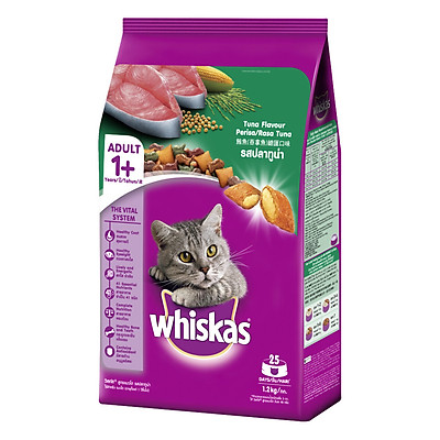 Thức ăn mèo Whiskas vị cá ngừ túi 1.2kg