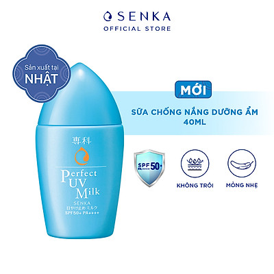 Kem Chống Nắng Dạng Sữa Senka Perfect UV Milk SPF 50+, PA++++ 41095 (40ml)