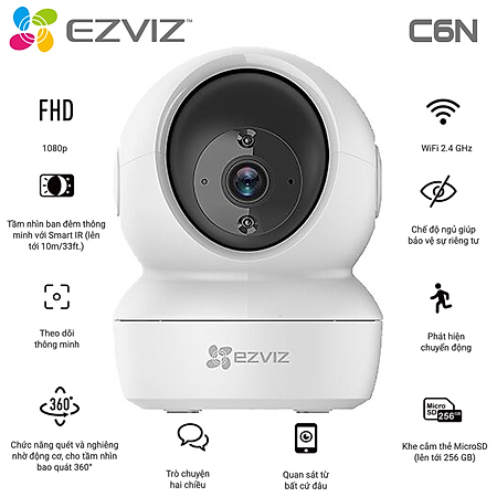 Camera IP Wifi Trong Nhà EZVIZ C6N 1080p - Hàng Chính Hãng