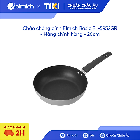 Chảo chống dính Elmich Basic EL-5952GR - Hàng chính hãng