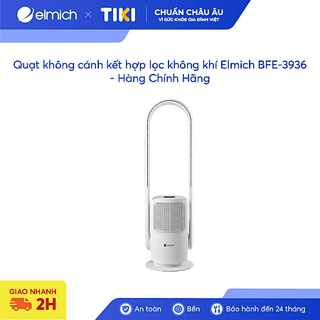 Quạt không cánh kết hợp lọc không khí Elmich BFE-3936 - Hàng Chính Hãng