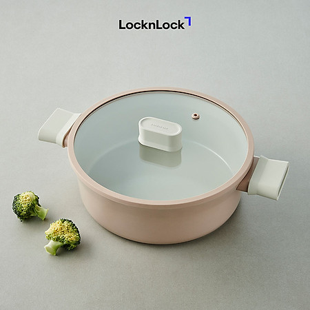 Nồi Thấp Suit LocknLock CSU1242PIK – 24cm - Màu Pink