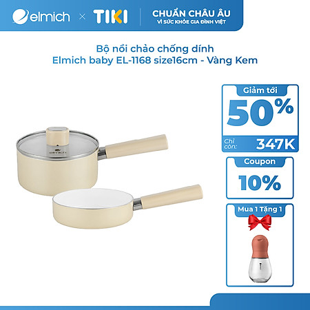 Bộ nồi chảo chống dính Elmich baby EL-1168 size16cm
