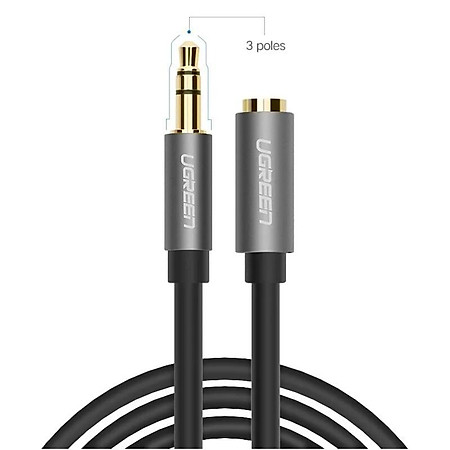 Ugreen UG10593AV118TK 1.5M màu Đen Cáp âm thanh 3.5mm nối dài - HÀNG CHÍNH HÃNG
