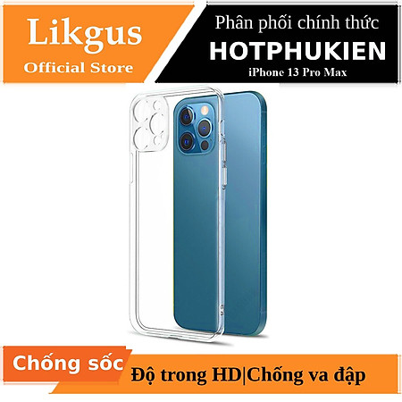Ốp lưng chống sốc cho iPhone 13 Pro Max Likgus Crashproof giúp chống chịu mọi va đập (có ngăn bảo vệ camera) - hàng nhập khẩu