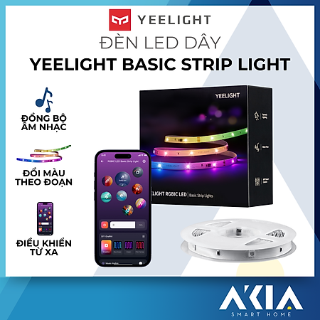 Đèn led dây Yeelight Aurora LED Basic Strip Lights - Đồng bộ nhạc, Điều khiển từ xa - Hàng chính hãng