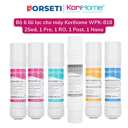 Combo 6 lõi lọc nước Korihome hàng chính hãng dùng cho máy lọc nước Korihome WPK-605