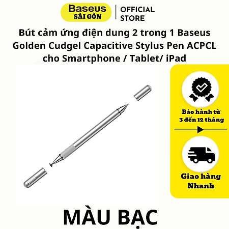 Bút cảm Baseus Golden Cudgel Capacitive Stylus Pen ACPCL 2 ứng điện dung  trong 1- Hàng chính hãng