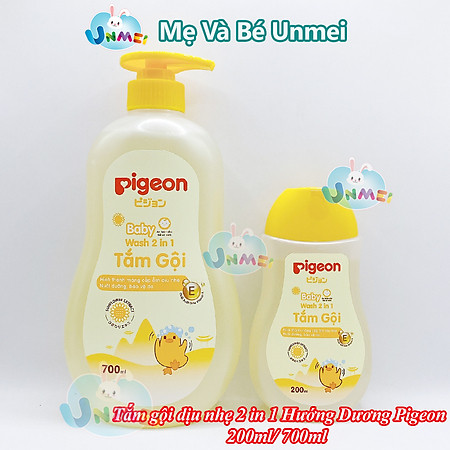 Tắm gội dịu nhẹ Pigeon Hoa hướng dương 200ml/700ml