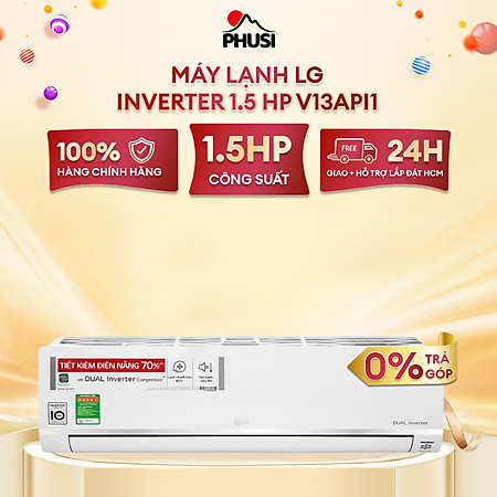 Máy Lạnh LG Inverter 1.5 HP V13API1 - Hàng chính hãng - Giao HCM và 1 số tỉnh thành