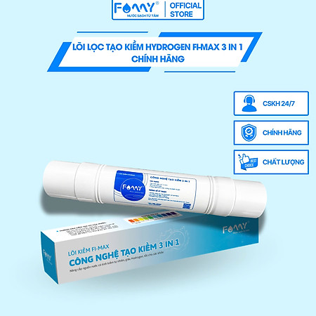Lõi Lọc Tạo Kiềm Hydrogen Famy FI-MAX 3 IN 1 Hàng Chính Hãng - Lắp Cho Các Loại Máy Lọc Nước R.O