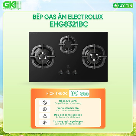 Bếp Gas Âm Electrolux EHG8321BC - Hàng chính hãng