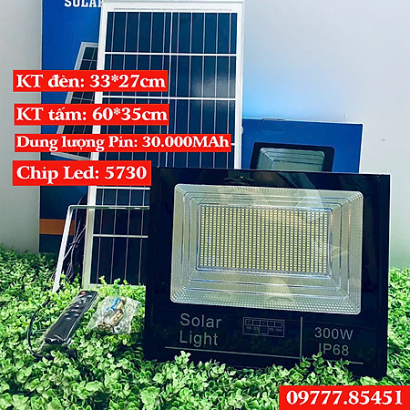 Đèn pha năng lượng mặt trời 300W
