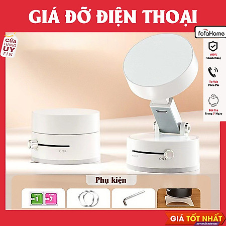 Giá Đỡ Điện Thoại Hút Từ Tính Chân Không Gấp Gọn 360, Mang Đi Tập GYM, Nấu Cơm, Dã Ngoại... Hàng Nhập Khẩu