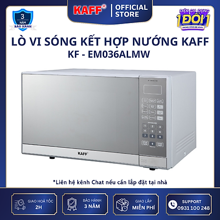 Lò vi sóng kết hợp nướng độc lập 36lít KAFF KF-EM036ALMW - Hàng chính hãng