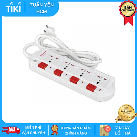 Ổ cắm Điện Quang ĐQ ESK SM740SL (4 lỗ 3 chấu)